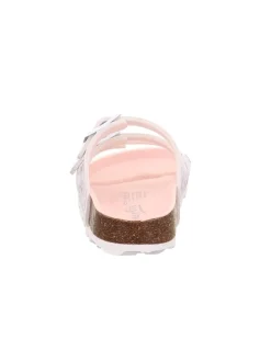 Leder-Pantoletten in Bunt