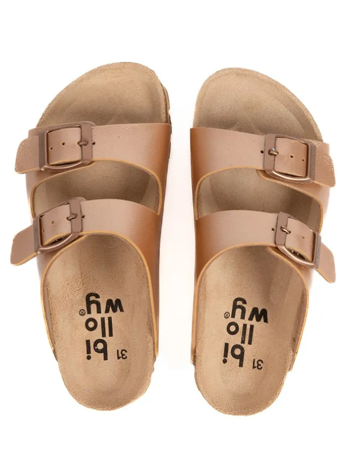 Leder-Pantoletten in Rosa