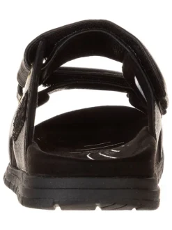 Leder-Pantoletten in Schwarz