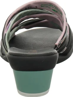 Leder-Pantoletten in Schwarz