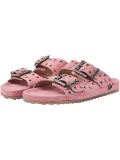 Leder-Pantoletten "Lizza" in Rosa