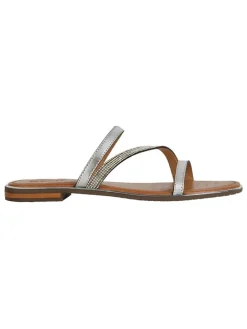 Leder-Pantoletten "Sozy Plus" in Silber