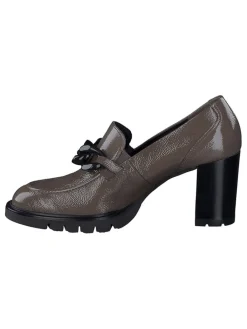 Leder-Pumps in Braun/ Schwarz