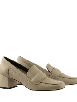 Leder-Pumps "Cassia" in Taupe