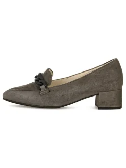 Leder-Pumps in Anthrazit