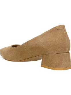 Leder-Pumps in Beige