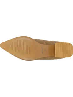 Leder-Pumps in Beige