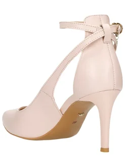 Leder-Pumps in Beige