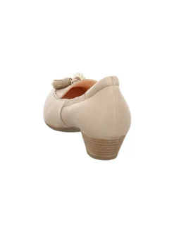 Leder-Pumps in Beige