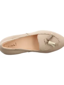 Leder-Pumps in Beige