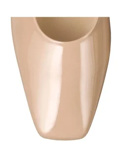 Leder-Pumps in Beige