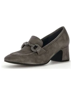 Leder-Pumps in Braun