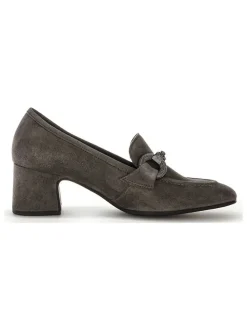 Leder-Pumps in Braun