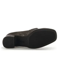 Leder-Pumps in Braun