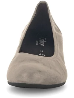 Leder-Pumps in Braun