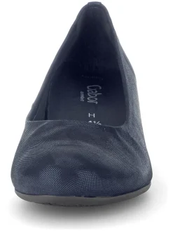 Leder-Pumps in Dunkelblau