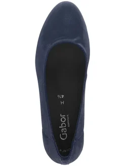 Leder-Pumps in Dunkelblau