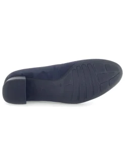 Leder-Pumps in Dunkelblau