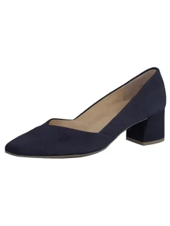 Leder-Pumps in Dunkelblau