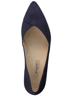 Leder-Pumps in Dunkelblau