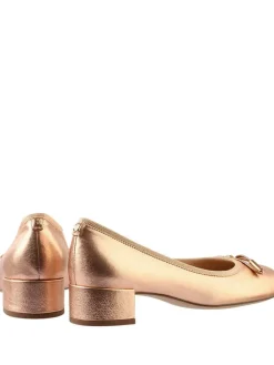 Leder-Pumps in Gold