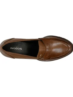 Leder-Pumps in Hellbraun