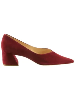 Leder-Pumps in Rot