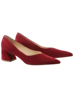 Leder-Pumps in Rot