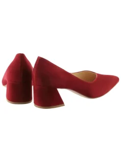 Leder-Pumps in Rot