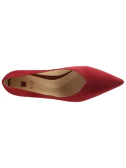 Leder-Pumps in Rot