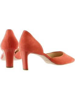 Leder-Pumps in Rot