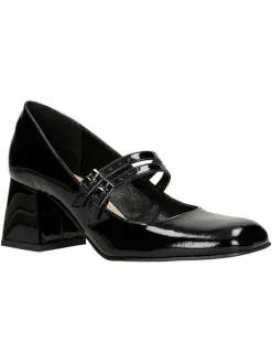 Leder-Pumps in Schwarz
