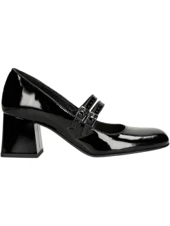 Leder-Pumps in Schwarz