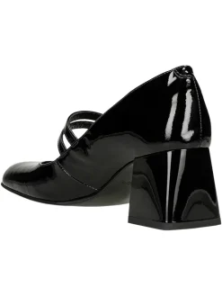 Leder-Pumps in Schwarz