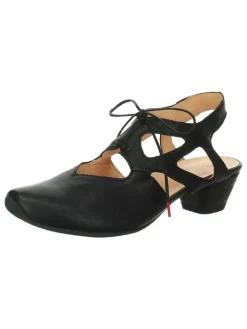 Leder-Pumps in Schwarz