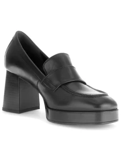 Leder-Pumps in Schwarz
