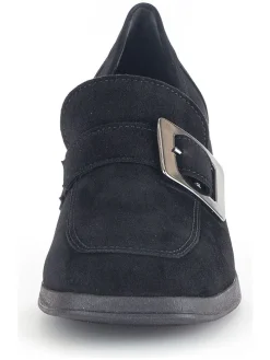 Leder-Pumps in Schwarz