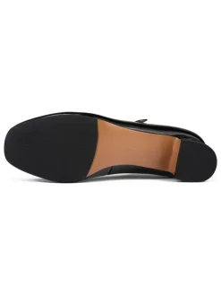 Leder-Pumps in Schwarz