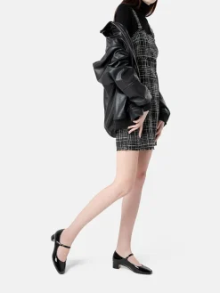 Leder-Pumps in Schwarz