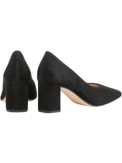 Leder-Pumps in Schwarz