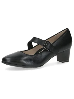 Leder-Pumps in Schwarz