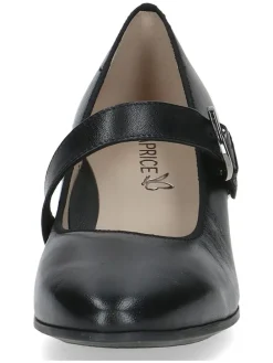 Leder-Pumps in Schwarz