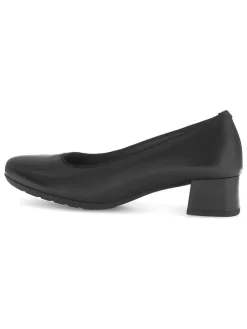 Leder-Pumps in Schwarz