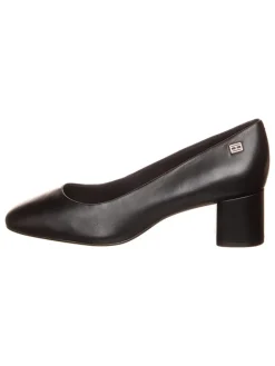 Leder-Pumps in Schwarz