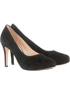 Leder-Pumps in Schwarz