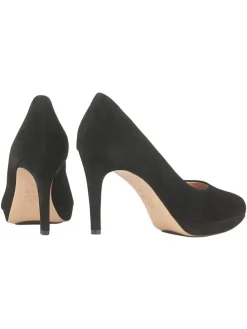 Leder-Pumps in Schwarz