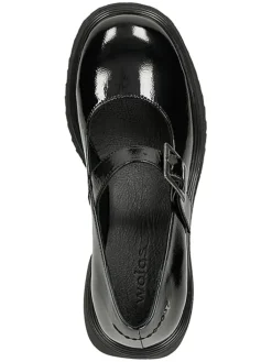 Leder-Pumps in Schwarz