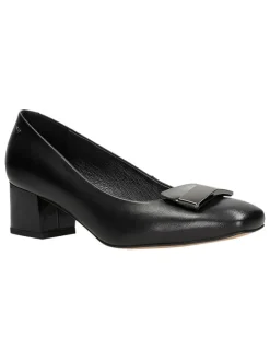 Leder-Pumps in Schwarz