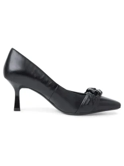 Leder-Pumps in Schwarz