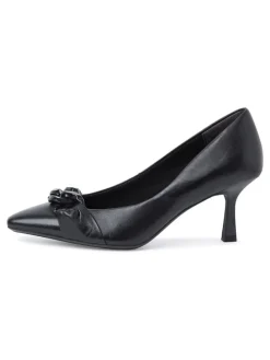 Leder-Pumps in Schwarz